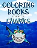 Coloring Books for Boys: Sharks