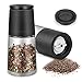Molinillo de Especia, 2 Set Molinillo de Sal y Pimienta Molido Grueso y Fino Mde especias ajustable de vidrio grueso para condimentar el cuerpo(2*140ml)