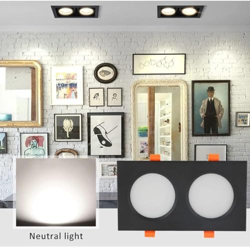 Foco empotrable LED cuadrado para iluminar cocinas y estudios con luz 6000K 7