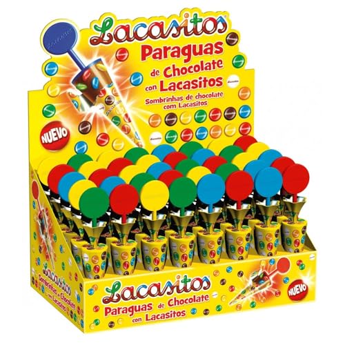 FAF NUTRICION Paraguas de Chocolate con Lacasitos - 40 Unidades