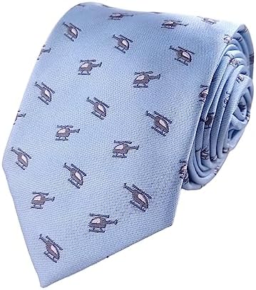 Helicopter Necktie - Men's Tie With Helicopters Design - Gift for...