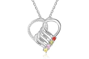 Personalized Birthstone Heart Necklace: A Timeless Token of Love for Mom