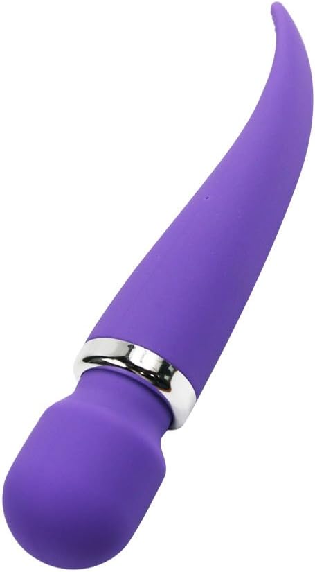 Electrical Cordless Wand Massager with Safe Silicone,Multi Speed Powerful Vibration,Waterproof,Rechargeable,for Relaxing and Therapeutic (Purple)