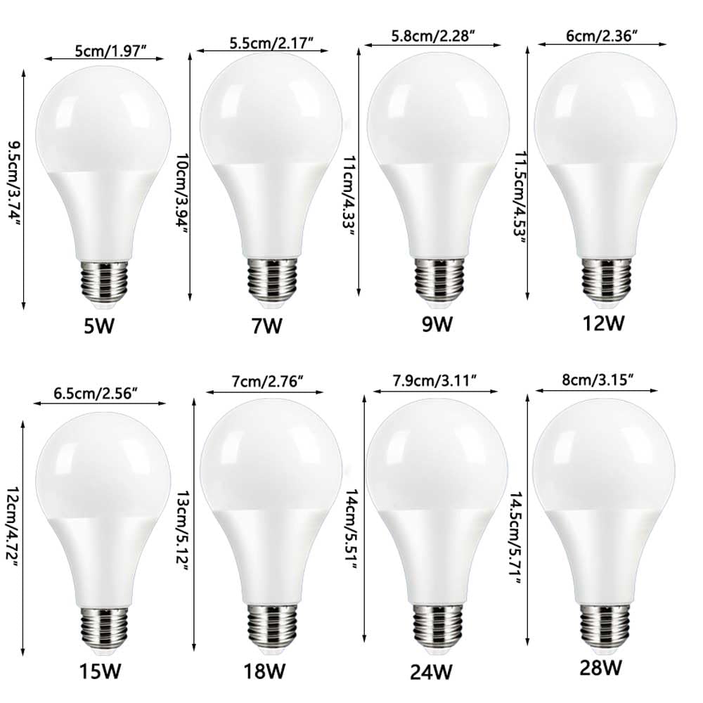 Paquete de 2/10 Bombillas LED de Aluminio E27, Bombilla E27 de Alta Potencia 28W Blanco Cálido 3000K 2800LM, No Regulable, Lámpara de Ahorro de Energía de 360 ​​° para Tienda, Garaje, Almacén