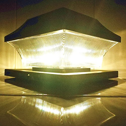 Solar Post Cap Lights Outdoor Super Bright 20 Lumen 2Pack 4 Adaptors for 4x4 5x5 6x6 3.5x3.5 White Fence Post Lamp Deck Postcap Light Waterproof Warm White LED Caps Lantern for Yard Walkway Porch