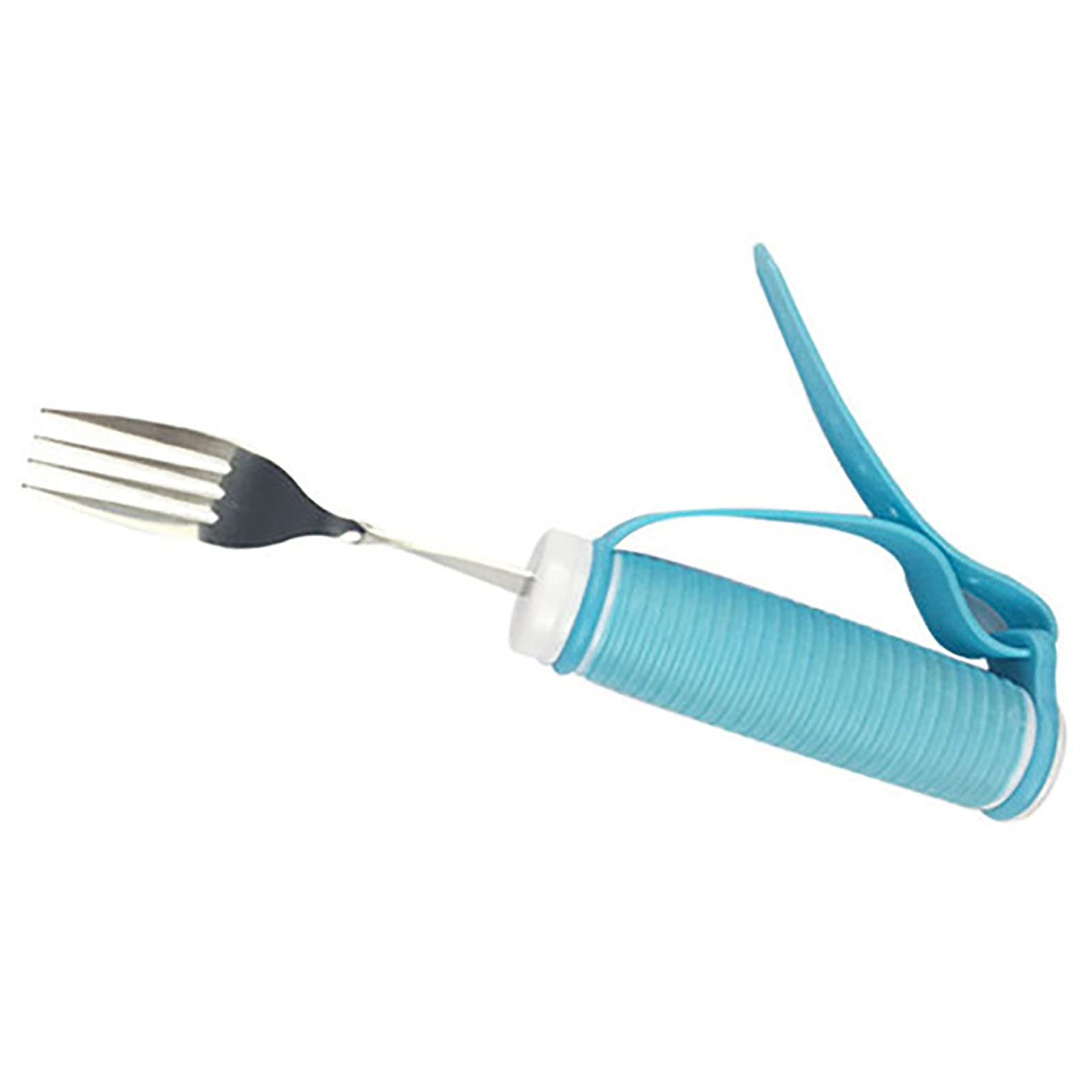 WIPPWER Utensilio de Ayuda for Comer Cubiertos de fácil Agarre Utensilios for Comer adaptables Tenedor Cubiertos en ángulo antivibración for Ayuda for Comer Independiente