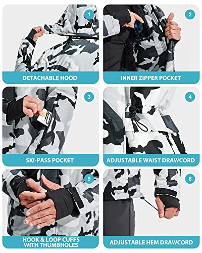Image of IUGA Waterproof Ski Jacket Women Warm Outdoor Winter Jackets Windproof Snowboard Winter Coats for Mountain Hiking