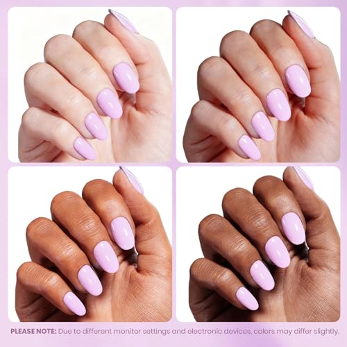 Image of Beetles Purple Gel Nail Polish - Souffle Purple Gel Nail Polish15ML Full Size /0.51Fl Oz, Soak Off UV LED Lamp Pastel Nails Art, Long-Lasting Manicure Salon DIY Home Summer Nails