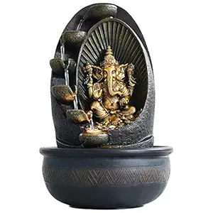 eCraftIndia Ovel Textured Lord Ganesha Water Fountain