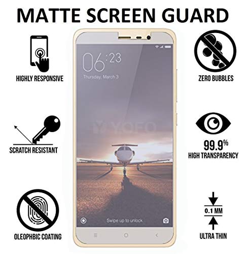 Image of Anti Glare Matte Finish Anti-Fingerprint 9H Ceramic Glass Screen Protector for MI Redmi Note 3 (Transparent)