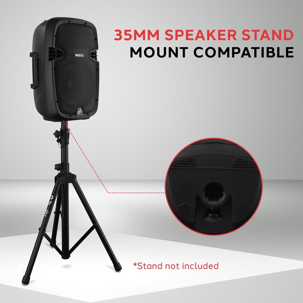 Pyle Caja de música Bluetooth Grande, 600 W, Altavoz para Fiestas, Sistema PA con Mando a Distancia, Caja de Sonido móvil, Altavoz DJ con USB, MP3, SD, Entrada RCA, Altavoz portátil