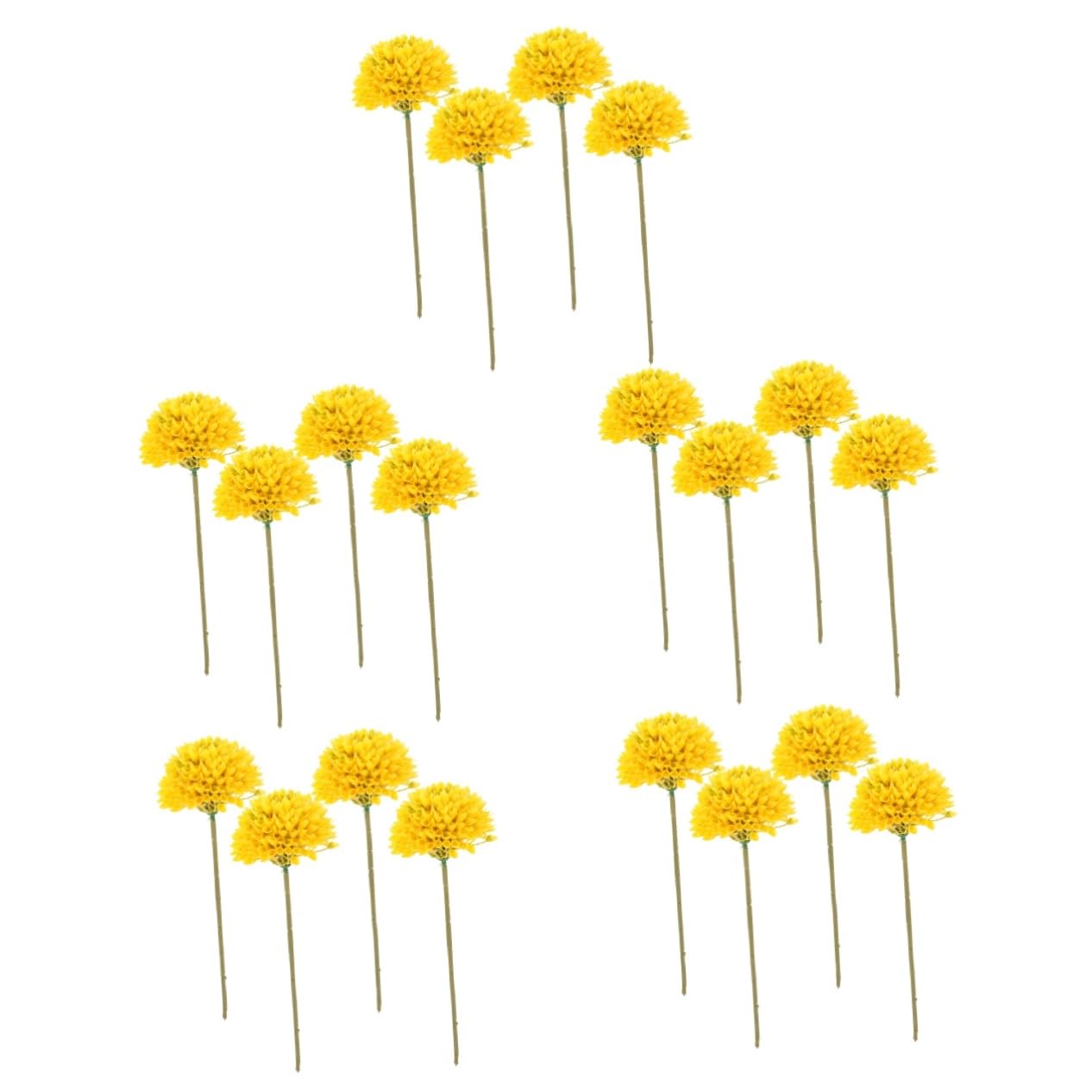 ABOOFAN Lot De 5 Bouquets De Pissenlits Artificiels Fausses Fleurs Réalistes pour Décoration Arrangement Floral Simulé 4 Pièces X 5