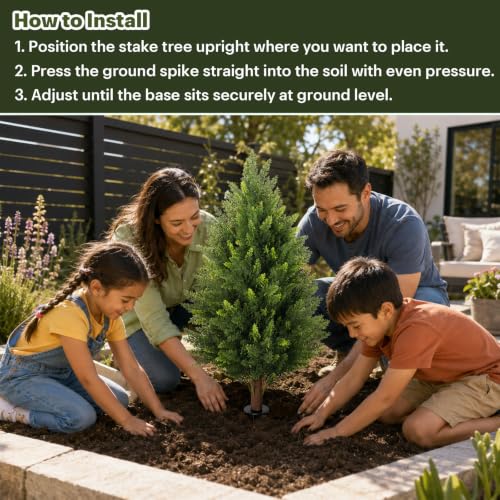 2 Pack 3Ft Artificial Cedar Topiary Trees - image 7