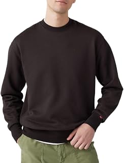 Levi's Men's Authentic Crew Sweatshirt XL Black Agate Garment Dye F Black Agate