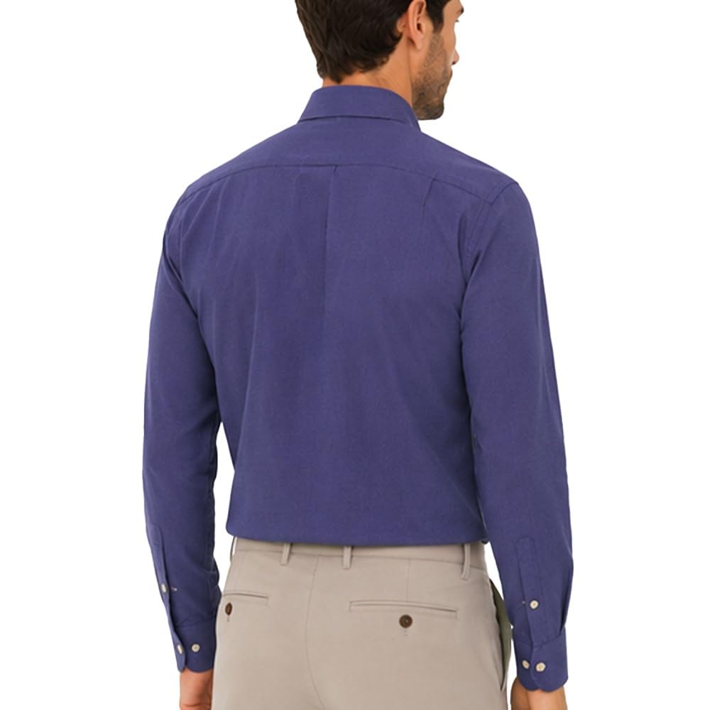 Camicia Uomo con Taschino 100% Cotone 6b020 juppy 03 Microfantasia Blu