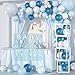 Pomeloone Caja de Globos para Baby Shower, Caja de Globos Reutilizable, 4 Cajas Blancas Transparentes + Letras para Bebés + 26 Letras (A-Z), Cajas de Decoración para Cumpleaños Fiestas