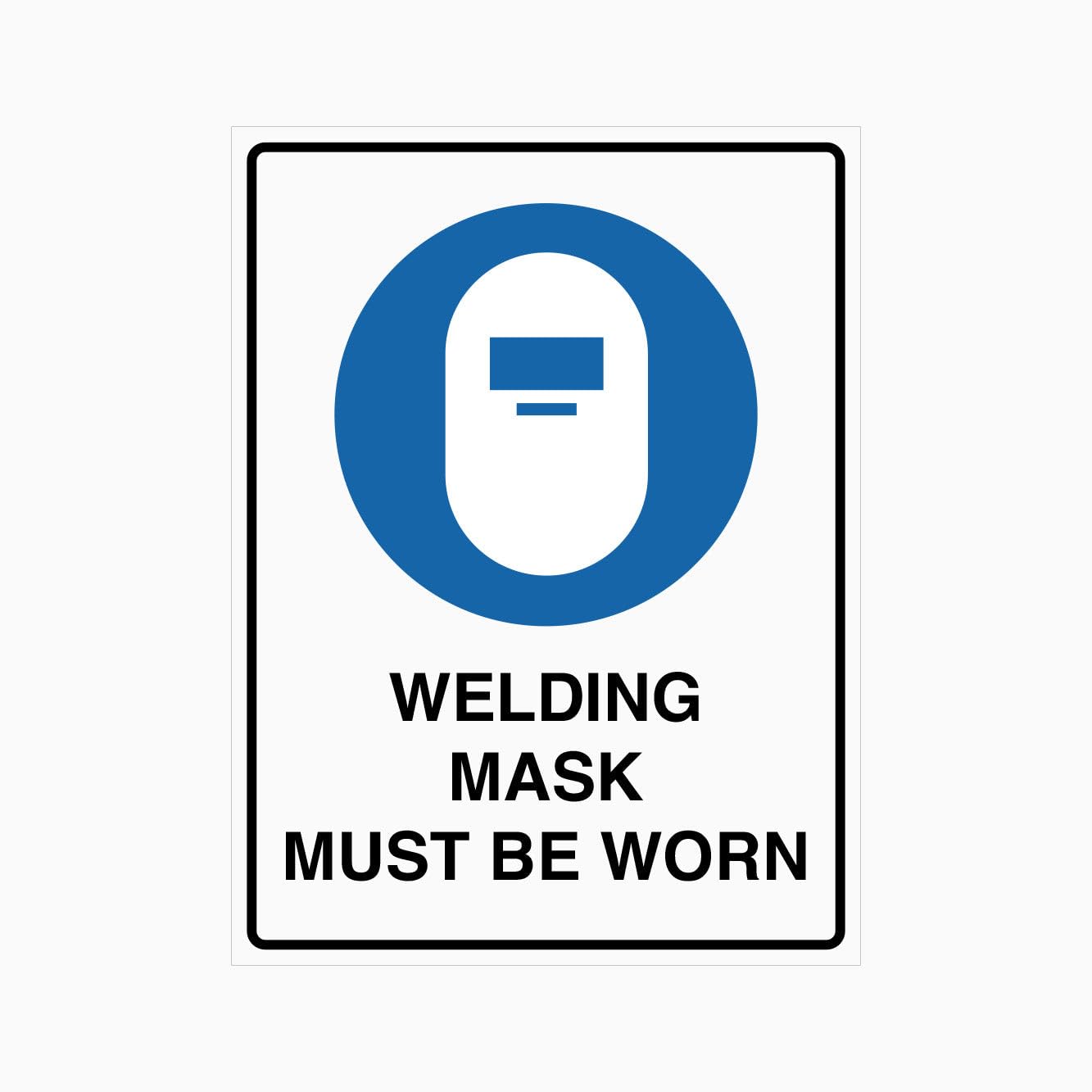 WELDING MASK MUST BE WORN Sign PPE Metal Tin Sign 8 x 12 inch for Industrial & Commercial Series