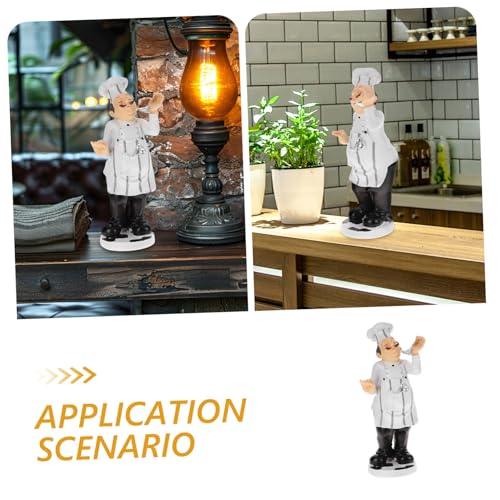 Figurine chef cuisinier incassable et stable pour décorer un café animé