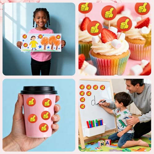 Sticker Schule,500 Stück Cartoon Aufkleber,Daumen,Belohnungssticker Für Kinder,Lehrer Und Erzieher,Motivationsaufkleber Für Unterricht,Kindergarten,Hausaufgaben,Verhaltenschart,Belohnungssystem