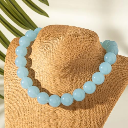 Colorful Chunky Beaded Necklace for Women Acrylic Bead Choker Necklaces Fashion Large Round Beads Necklaces for Women Handmade Summer Jewelry3