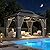 Polar Aurora 10'x12' Outdoor Gazebo Hardtop Grill Gazebo Aluminum Galvanized Steel Double Roof Outdoor Pergola Include Curtain and Netting for Backyard, Patio, Lawn