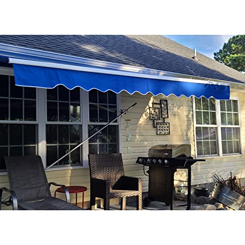 Aleko Aw10X8Blue30 Retractable Patio Awning 10 X 8 Feet Blue #TOP2
