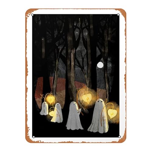 Ghost Parade Art Print Vintage Tin Signs Pub Cafe Farm Room Metal Poster Wall Decor 12X8 Inches #TOP14