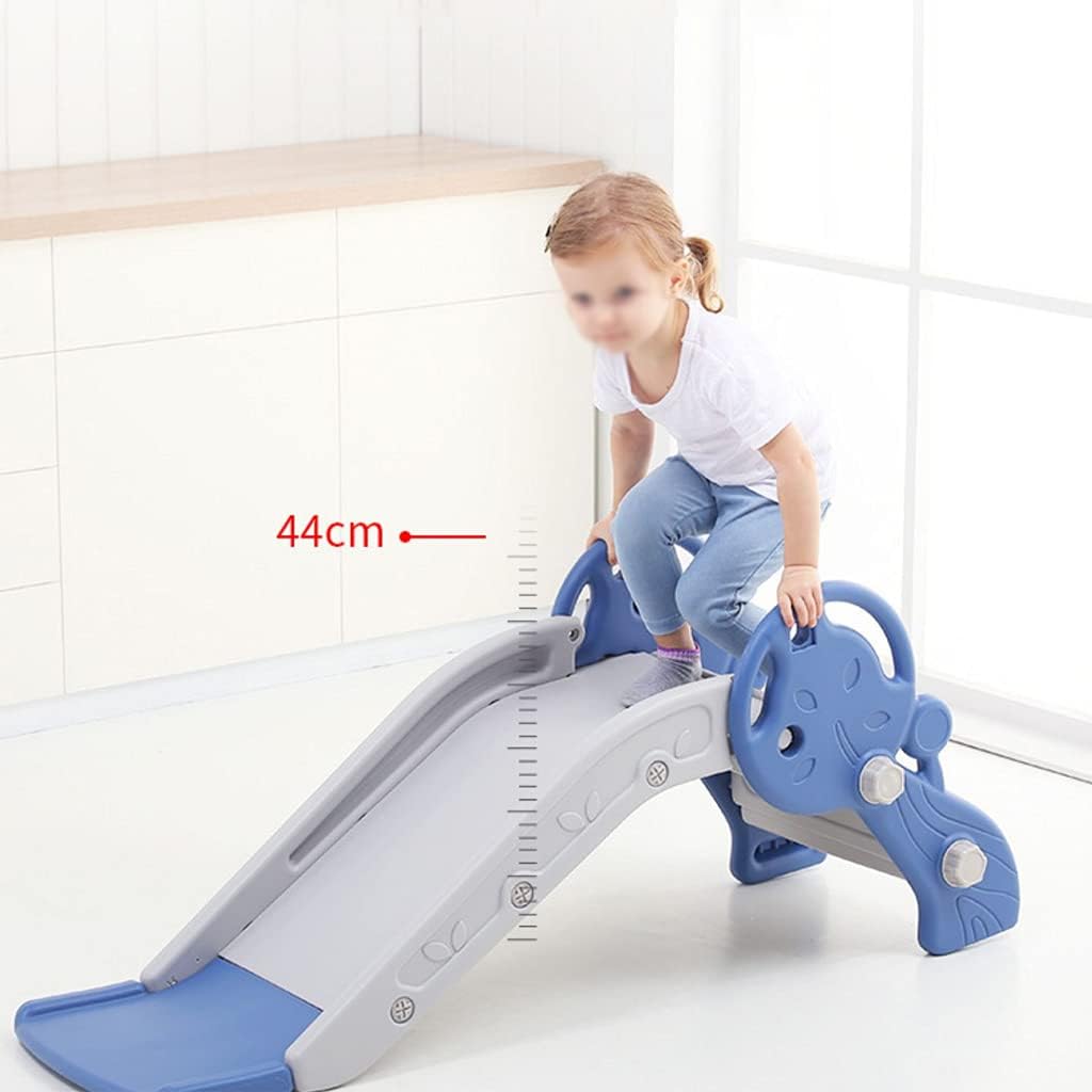 Children's Slide Three-Stage Structure with a Sealed Safety Pedal Freestanding Slides for Toddlers Childrens Kids Toddler Playground Garden Indoor (Blue)