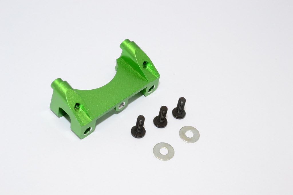 Traxxas Revo & Revo 3.3 Upgrade Parts Aluminium Front Damper Mount With Counter Sink Washers & Screws - 1Pc Set Green