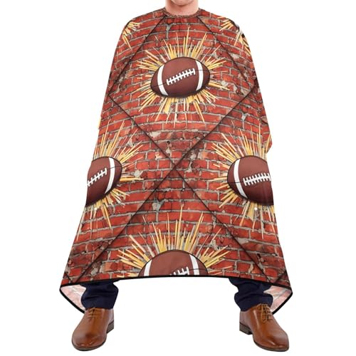 Qilmy Vintage Rugby Brown Hair Cutting Cape, Waterproof