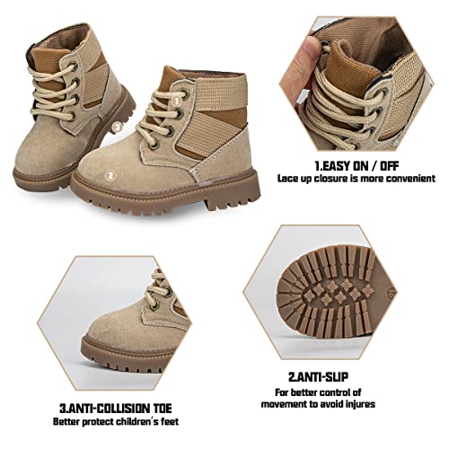 Kidsun Toddler Boys Girls Boots Kids Work Boots Winter Snow Boots Lace Up Hiking Outdoor Boots (Toddler/Little Kid) #TOP3