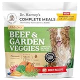 Dr. Harvey's Beef & Garden Veggies Dog Food, Human Grade Whole-Grain Dehydrated Dog Food with Freeze-Dried Beef (5 Pounds)