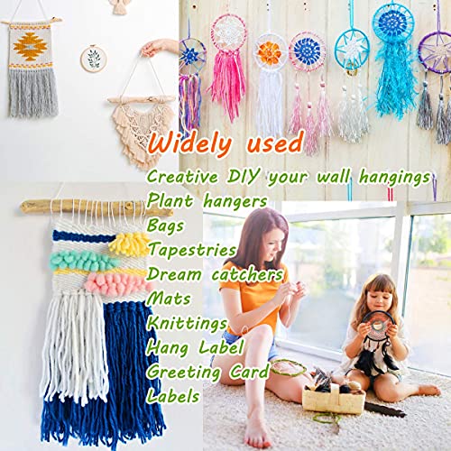 Macrame Cotton Cord,Twine String Cord,100% Natural Colored Cotton Rope Craft Cord,3Mm X109 Yard For Diy Crafts Knitting Plant Hangers Christmas Wedding Décor (Cayon) #TOP3