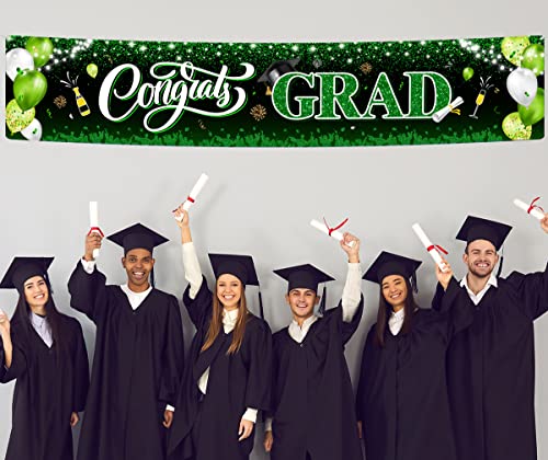 Image of 2026 Graduation Decorations-Congrats Grad Yard Sign Banner Decoration for Class of 2026 Graduation Party Supplies(Green and Black)
