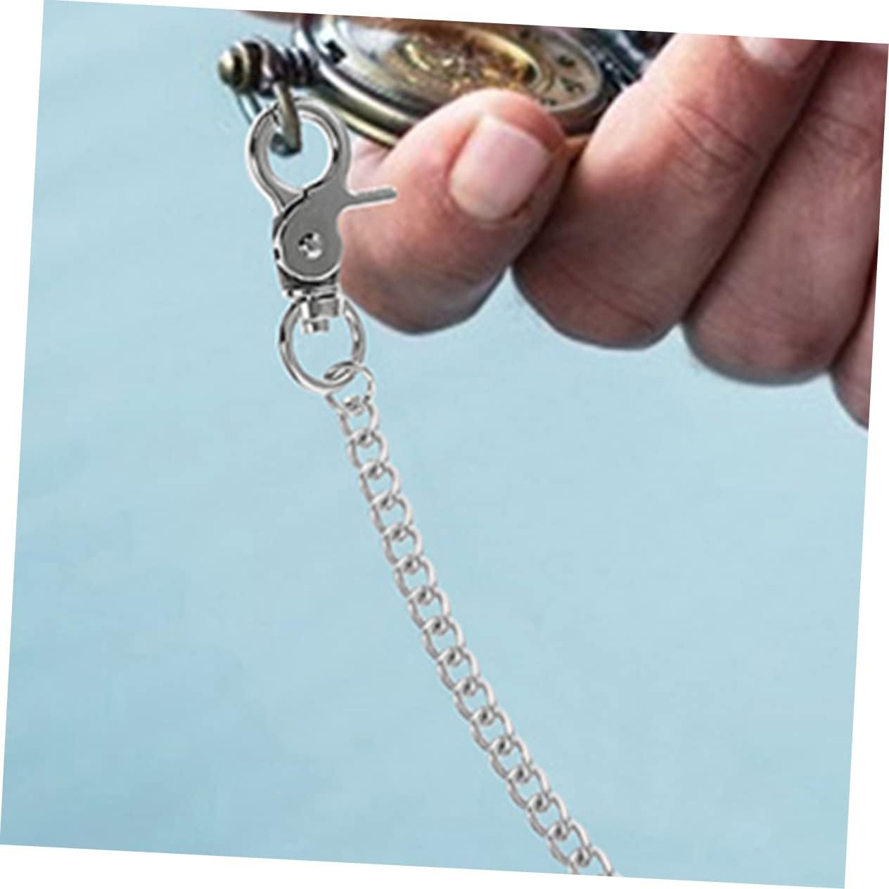Homoyoyo 4pcs Metal Pocket Watch Chain for Jeans Durable Fashion Accessory Multi Purpose Clothing Chain for DIY Lovers for Punk and Hip Hop Styles