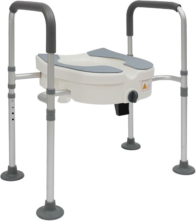 Asiento Elevado para Inodoro con Manijas y Estructura de 4 Patas miniatura 6