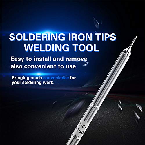 Image of T12 Soldering Iron Tips Replacement Kit Oxygen Copper for FX-951 Rework Station Welding (T12-C1)