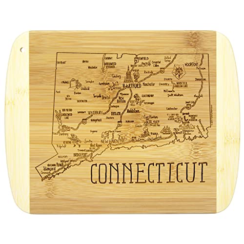 Image of Totally Bamboo A Slice of Life Connecticut State Serving and Cutting Board, 11 inch x 8.75 inch