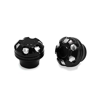 Ubersweet Imported 2Pcs Black Fork Cup Front-wheel Damping Drop Resistance Cups for Motorcycle