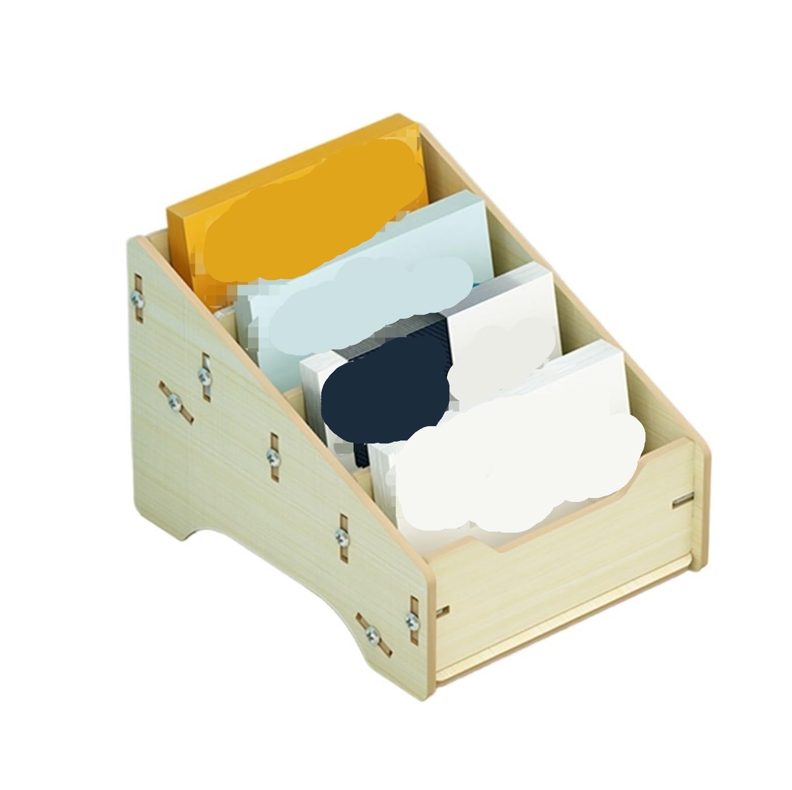 DANNMPX Business Card Holder Business Card Holder For Desk Display Stand Desktop Organizer(Beige)