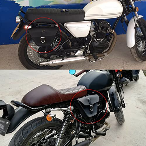 Bolsa lateral para moto de cuero sintético con hebilla rápida miniatura 6