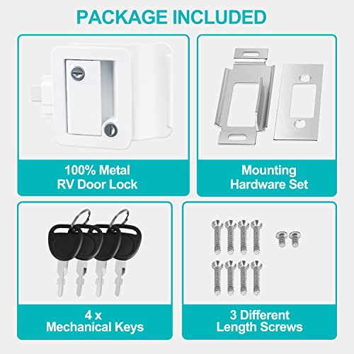 YOMILINK Upgraded RV Door Lock 2 Pack 2 Keyed Alike