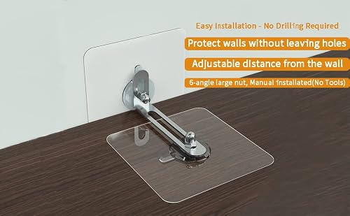 Furniture Anchors Wall Anchors, Anti Tip Furniture Anchors No Drill, Adhesive Furniture Wall Anchors for Baby Proofing - Secure Cabinet Bookcase Dresser Shelf Wall, No Screw (6 Pairs)
