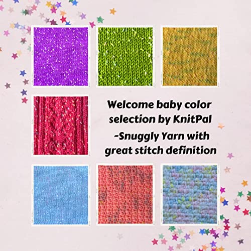 KnitPal Tweed Twinkles Baby Speckled Yarn for Knit and Crochet Blankets 8 skeins, 632 metres/400 Grams - Image 4