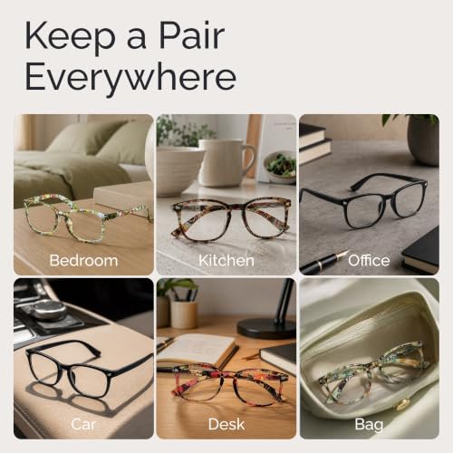 Image of CCVOO Reading Glasses for Women, Eye glasses, Blue Light Readers for Women, Cheaters