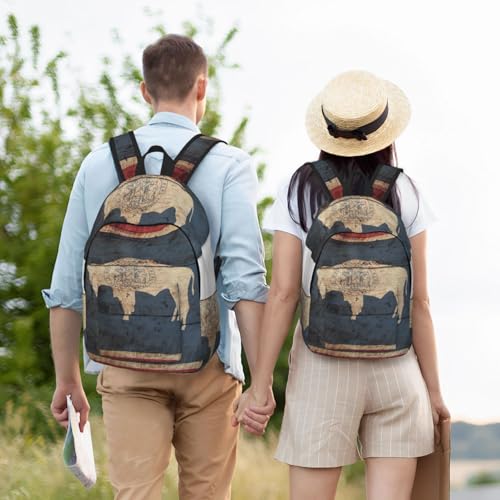 Sac à dos d'infirmière et ordinateur avec drapeau du Wyoming