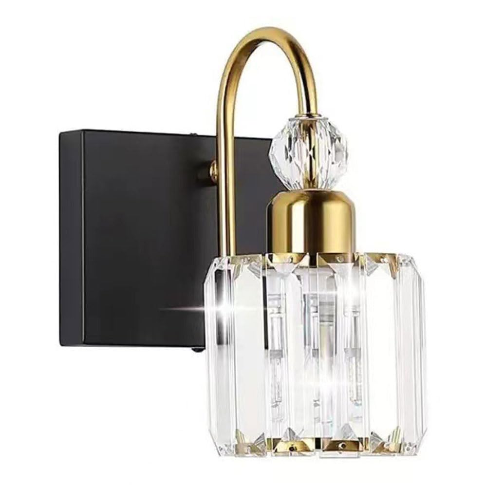 Apliques de pared góticos de cristal negro para iluminación elegante de pasillos y espejos