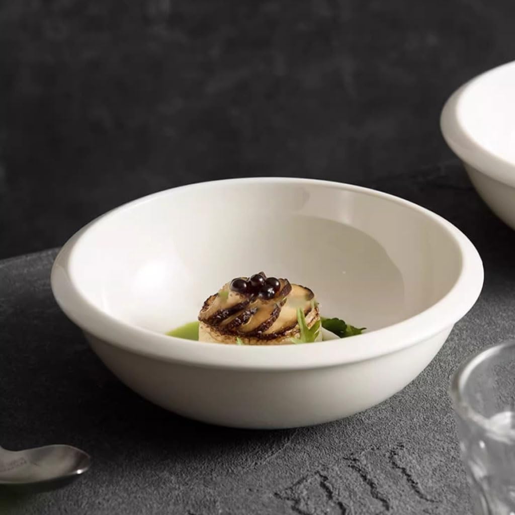 Tazones Para Sopa Cuenco De Sopa Espesado De Cerámica Blanca Simple, Ensaladera Casera, Cuenco De Postre, Cuenco De Guiso De Cocina Tazón De Cerámica