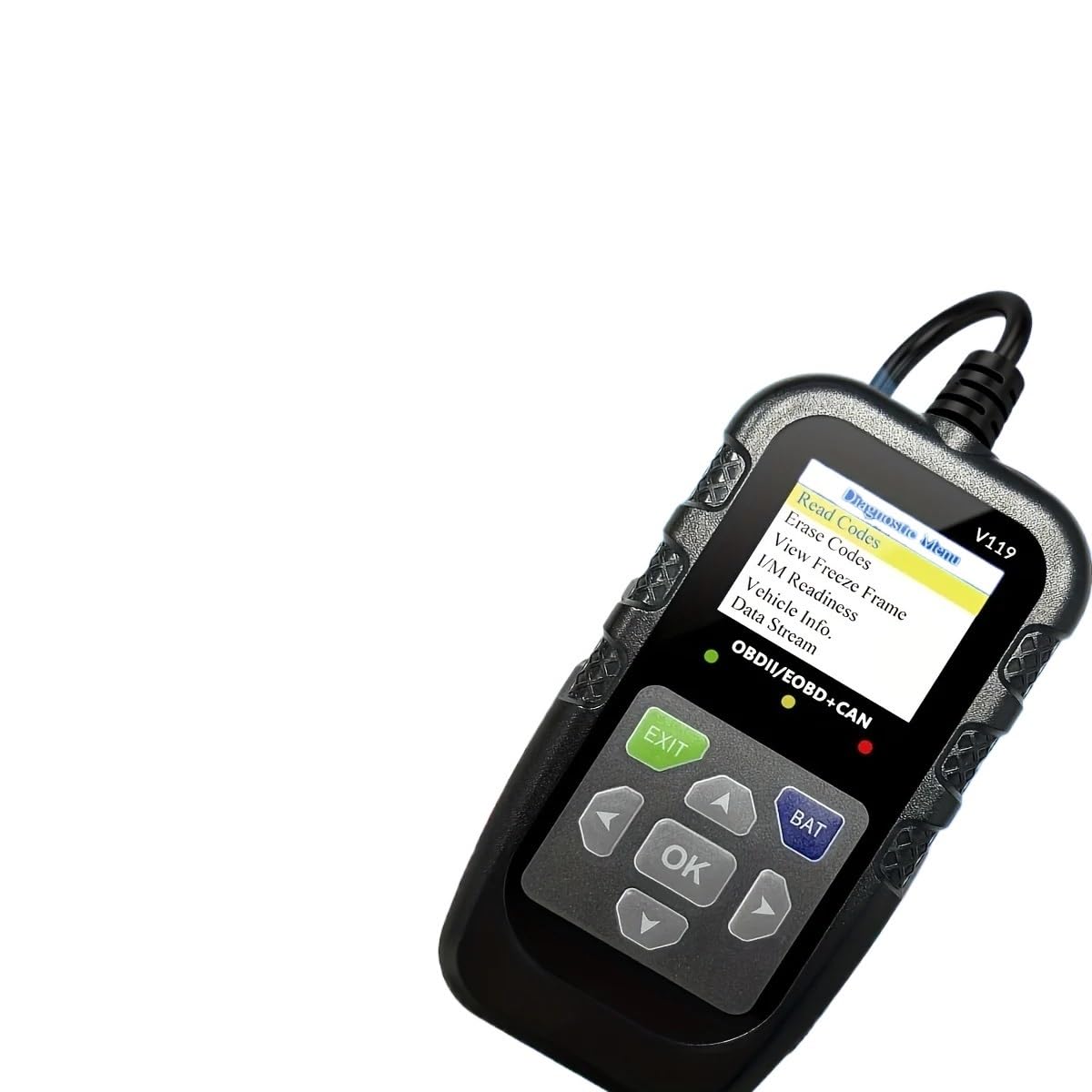 Strumento diagnostico Scanner OBD2 con Tester di Tensione, Lettore Codici Errore del Motore OBDII, Ricarica EOBD + Can, Isolamento, automo