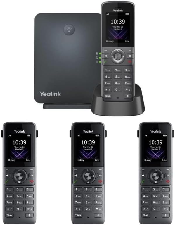 Yealink IP Phone W73P Bundle of W70B Base and W73H handset + 3-Unit W73H Handset